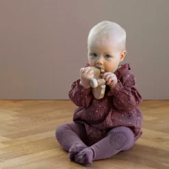 KRAVLE STRØMPEBUKSER I ØKOLOGISK BOMULD | MISTY PLUM