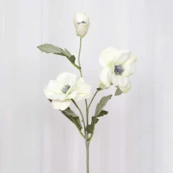 KUNSTIGE BLOMSTER - POPPY HVID 70 CM