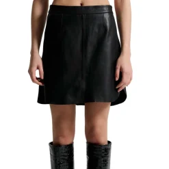 KYLIE MINISKIRT I SKIND | SORT