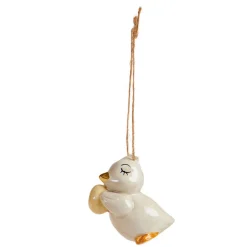 KYLLING M/ÆG I KERAMIK 6 CM | GRÅ