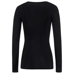 LANGÆRMET T-SHIRT M/V HALS | SORT