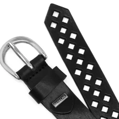 LÆDERBÆLTE M/DETALJER | SORT