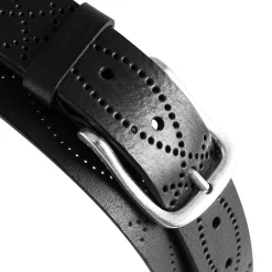 LÆDERBÆLTE M/SMUKT WESTERNMØNSTER | SORT