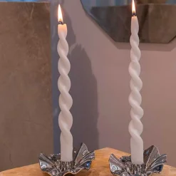 LEA CANDLE HOLDER | CHROME