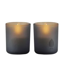 LED LYS - GLAS 6X7 CM 2 STK. | GRÅ