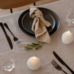 LED RUNDT LYS 7X7 CM - GLITTER | HVID