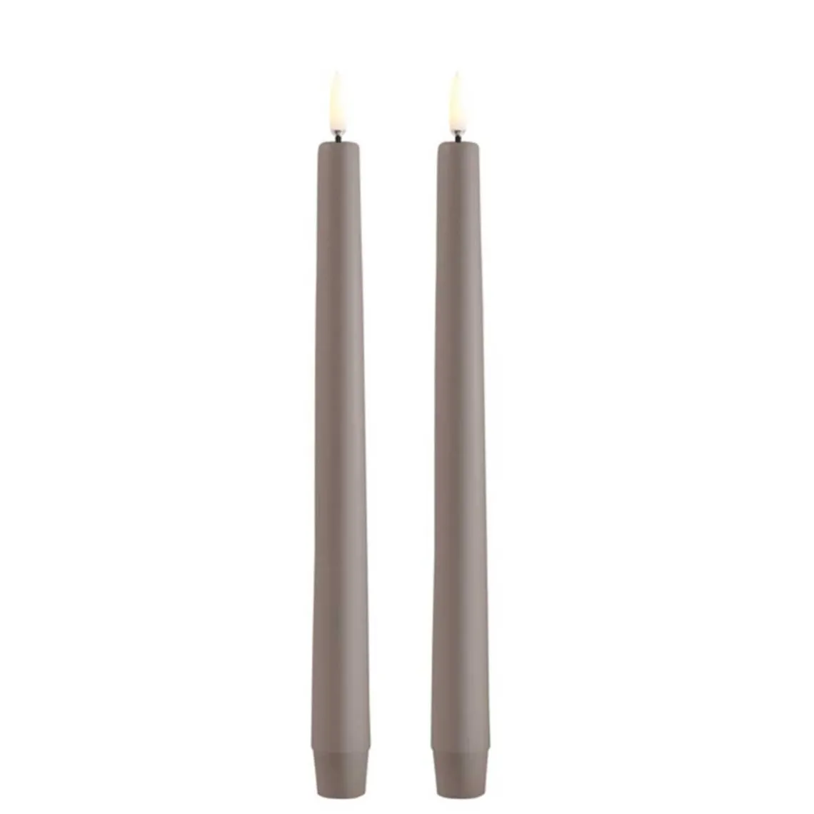 LED TAPER CANDLE TWIN PACK | SANDSTONE