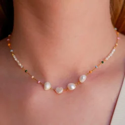 LOLA PERLA HALSKÆDE | FORGYLDT