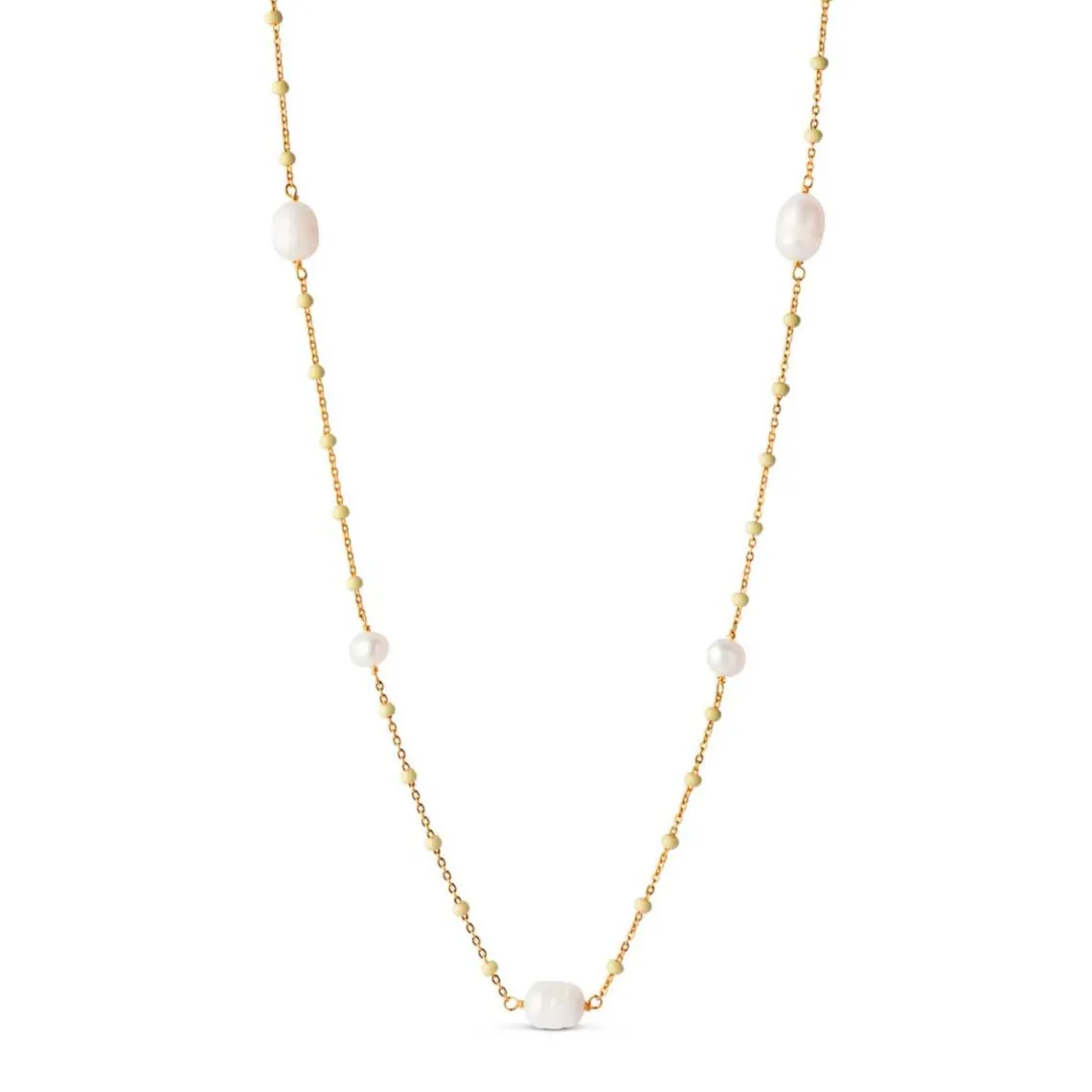 LOLA PERLITA HALSKÆDE FORGYLDT | LEMONE PEARL