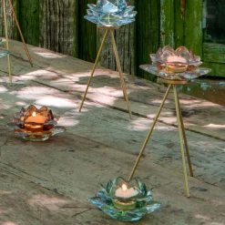 LOTUS FYRFADSSTAGE 12X6 CM - LYSEGRØN