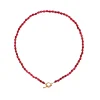LOVE DROP NECKLACE | FORGYLDT/BURGUNDY