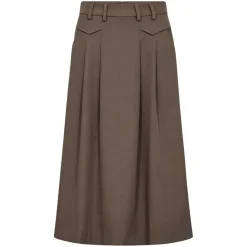 LUNA POCKET PLEAT SKIRT | WALNUT