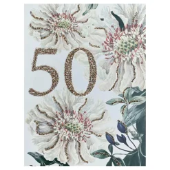 LYKØNSKNINGSKORT 13X9 CM | 50 YEARS