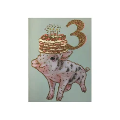 LYKØNSKNINGSKORT 13X9 CM | 3 YEARS