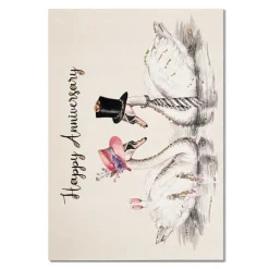 LYKØNSKNINGSKORT 13X9 CM | HAPPY ANNIVERSARY 340