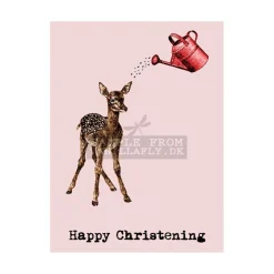 LYKØNSKNINGSKORT 13X9 CM | HAPPY CHRISTENING