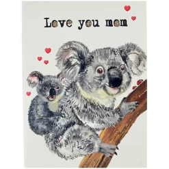 LYKØNSKNINGSKORT 13X9 CM | LOVE YOU MOM