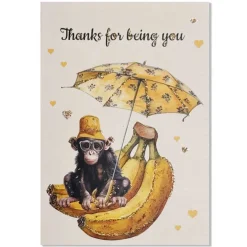 LYKØNSKNINGSKORT 13X9 CM | THANKS FOR BEEING YOU