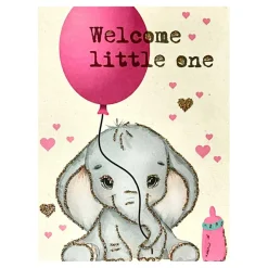 LYKØNSKNINGSKORT 13X9 CM | WELCOME GIRL