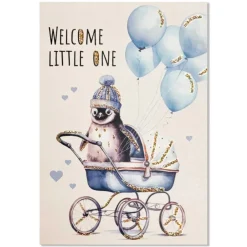 LYKØNSKNINGSKORT 13X9 CM | WELCOME LITTLE ONE