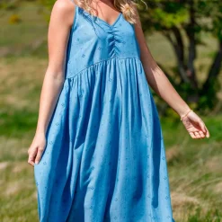 LYRA STRAPDRESS | DENIM BLUE