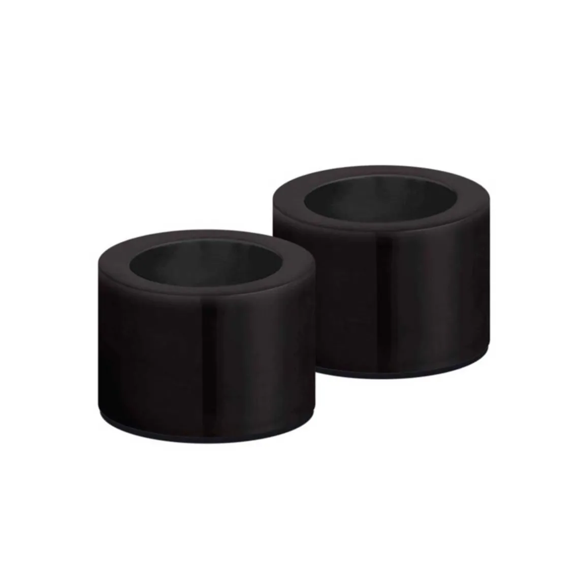 LYSESTAGE - 2 STK. 3,2X2,3 CM | MAT SORT