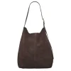 MAE BUCKLE SUEDE BAG | CHOCOLATE TORTE