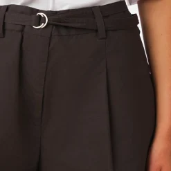 MALBA POPLIN PANTS | DARK BROWN