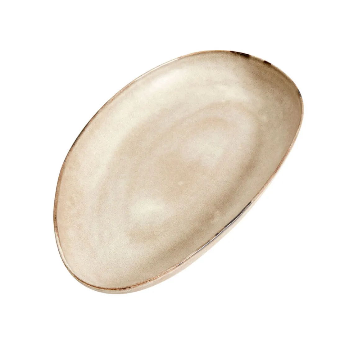 MAME OVALT FAD LARGE 43X24CM | OYSTER