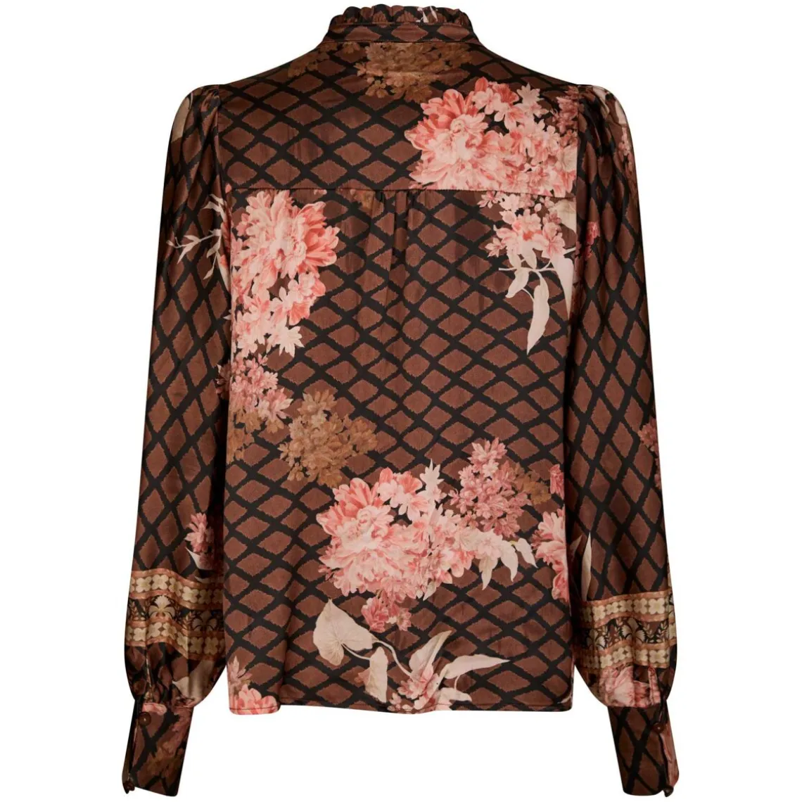 MASSIMA BOTANICAL BORDER BLUSE | BLACK