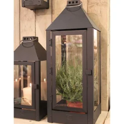 MAXI LANTERNE SORT 22,5X22,5X60 CM