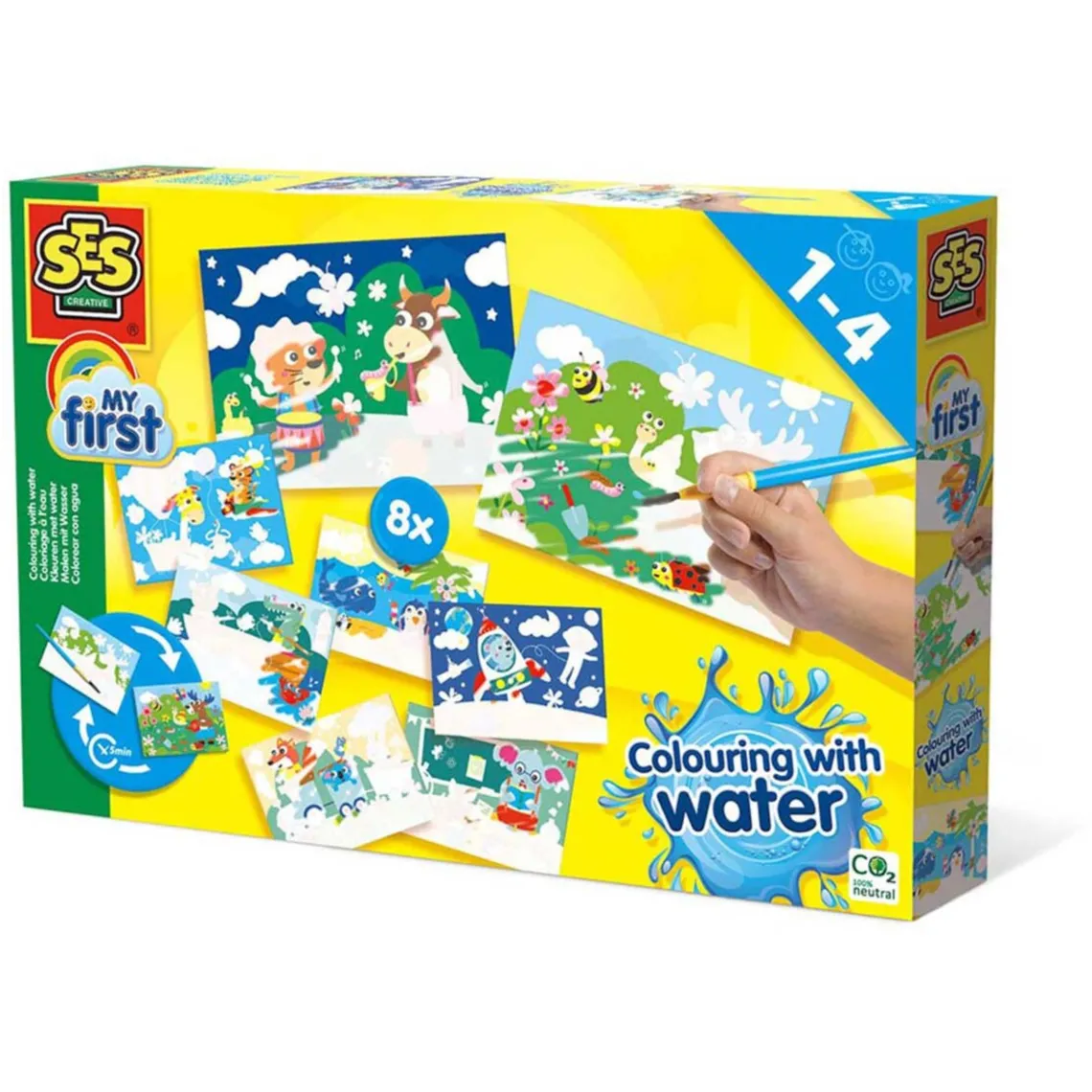 MIN FØRSTE - MAL M/VAND - SKJULTE DYR