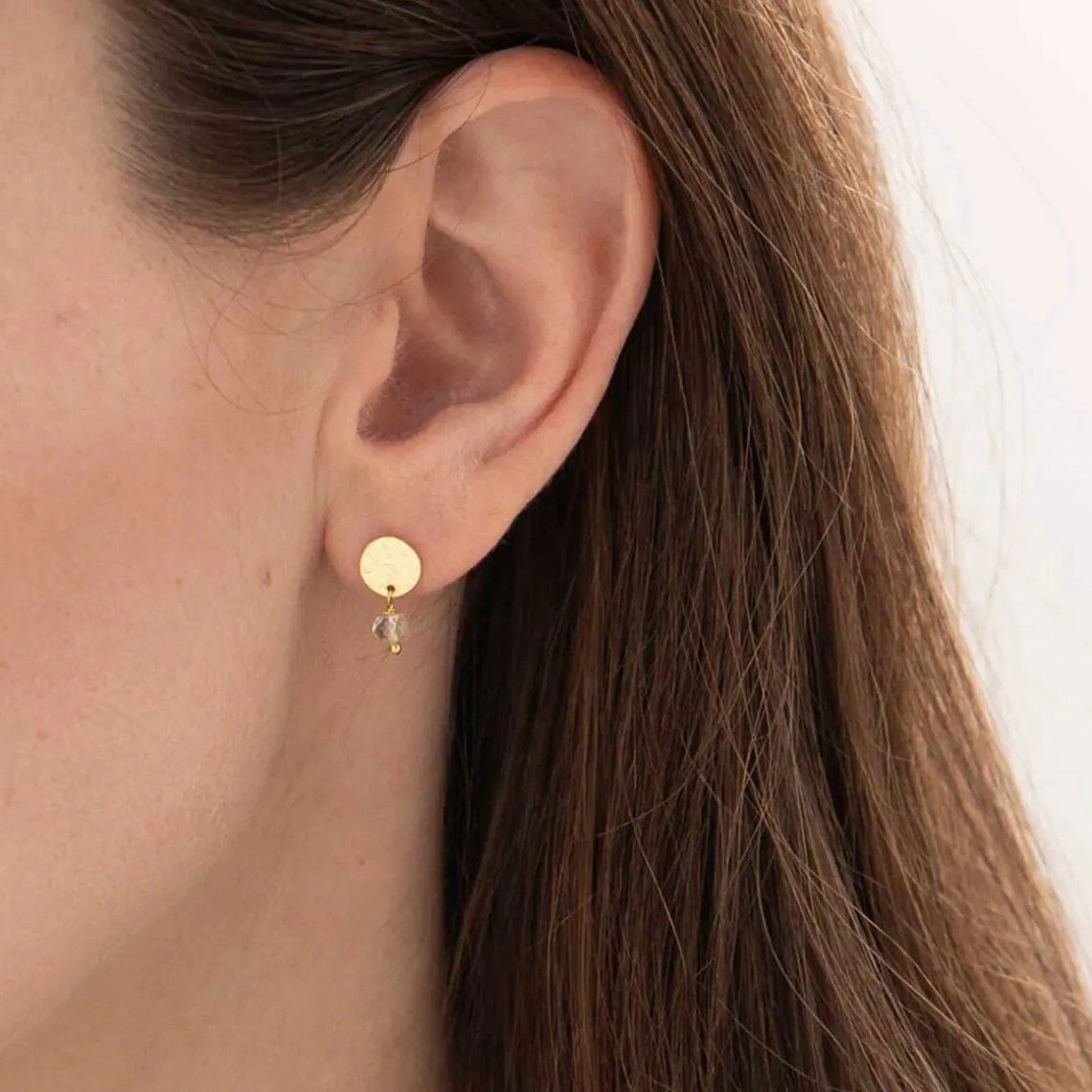 MINI COIN CITRINE EARRINGS