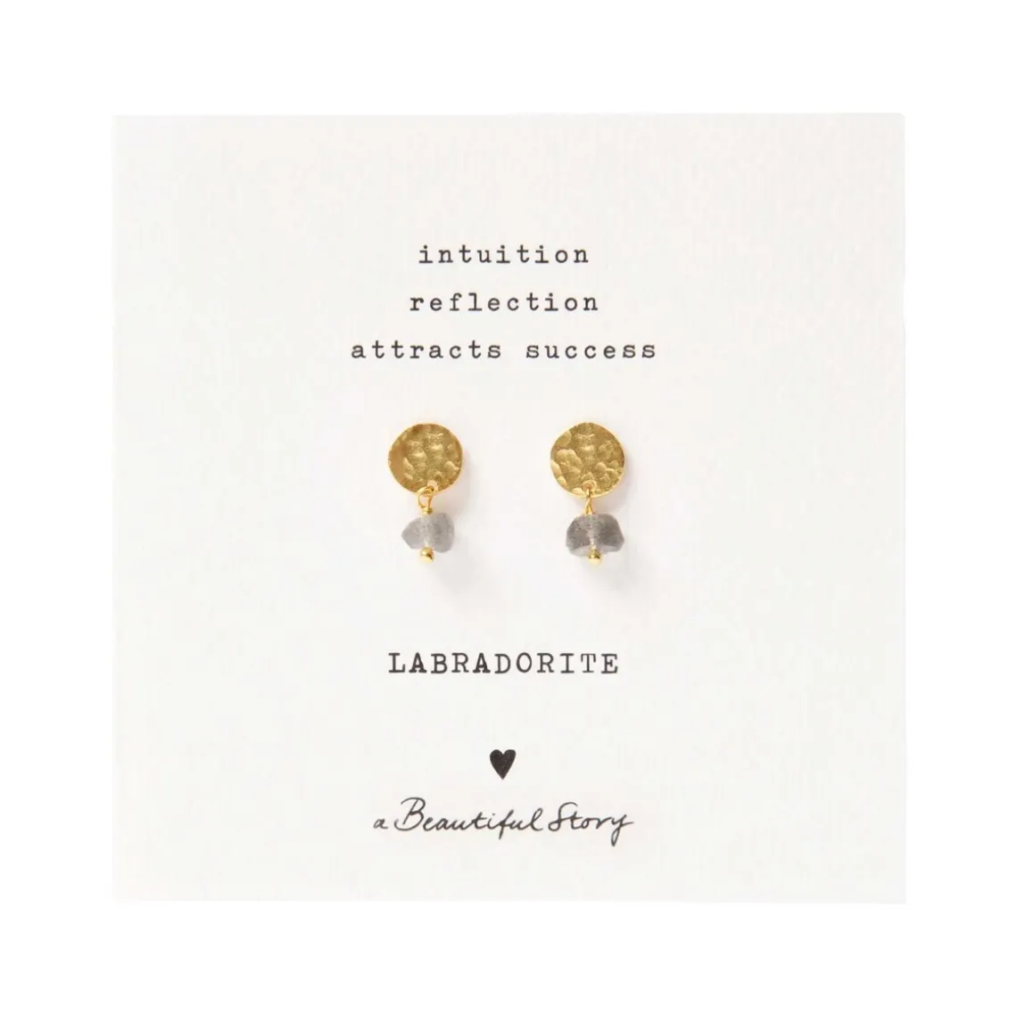 MINI COIN LABRADORITE EARRINGS