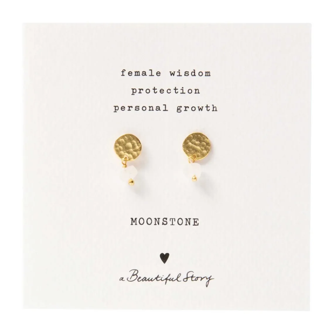 MINI COIN MOONSTONE EARRINGS