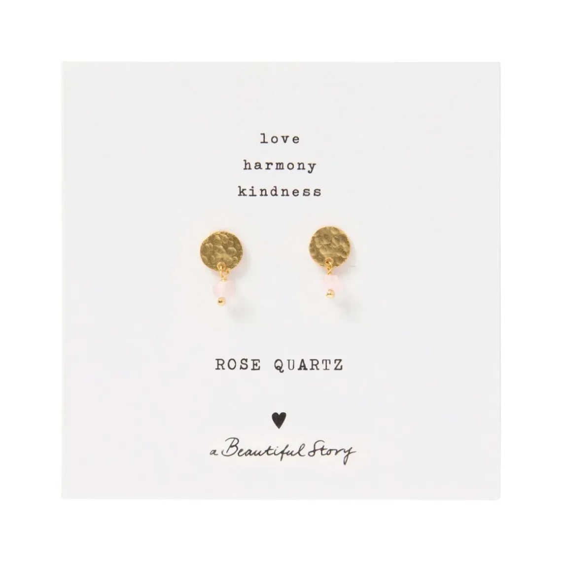 MINI COIN ROSE QUARTZ EARRINGS