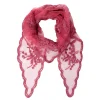 MIRIANA TRIANGLE LACE SCARF | WINE