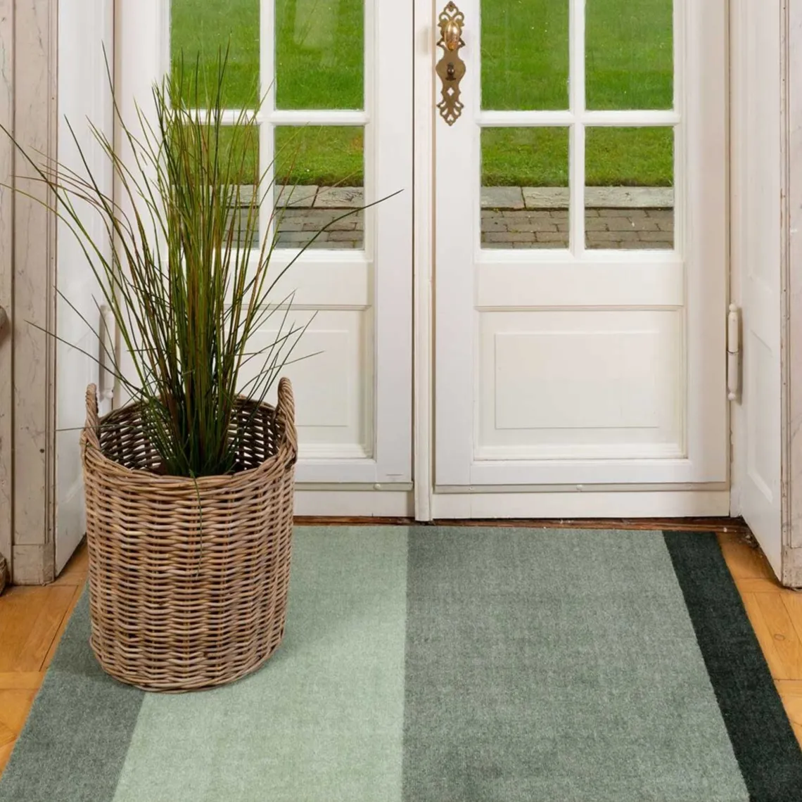 MÅTTE STRIPES HORIZONTAL 60X90 | GRØN