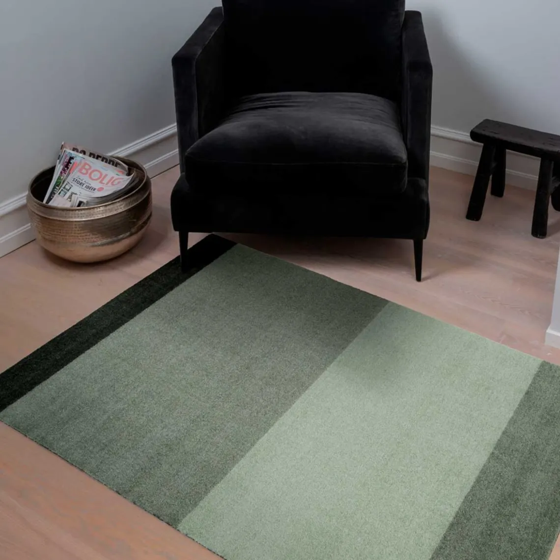 MÅTTE STRIPES HORIZONTAL 60X90 | GRØN