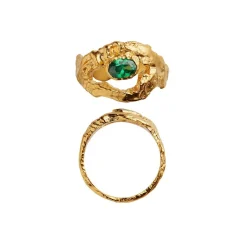 MY LOVE ROCK W GREEN STONE RIN