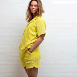 NARAM GYM SHORTS | PRISTINE/NEON YELLOW