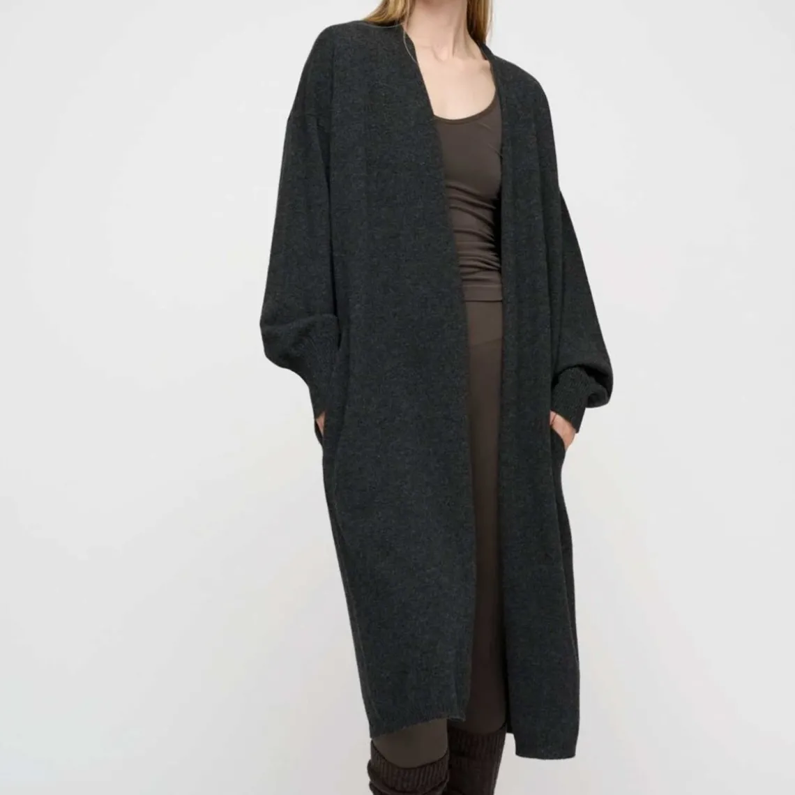 NAYA CARDIGAN MERINO | CHARCOAL MELANGE