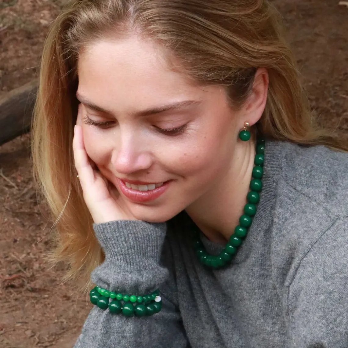 NORA ØRERINGE | GRØN JADE