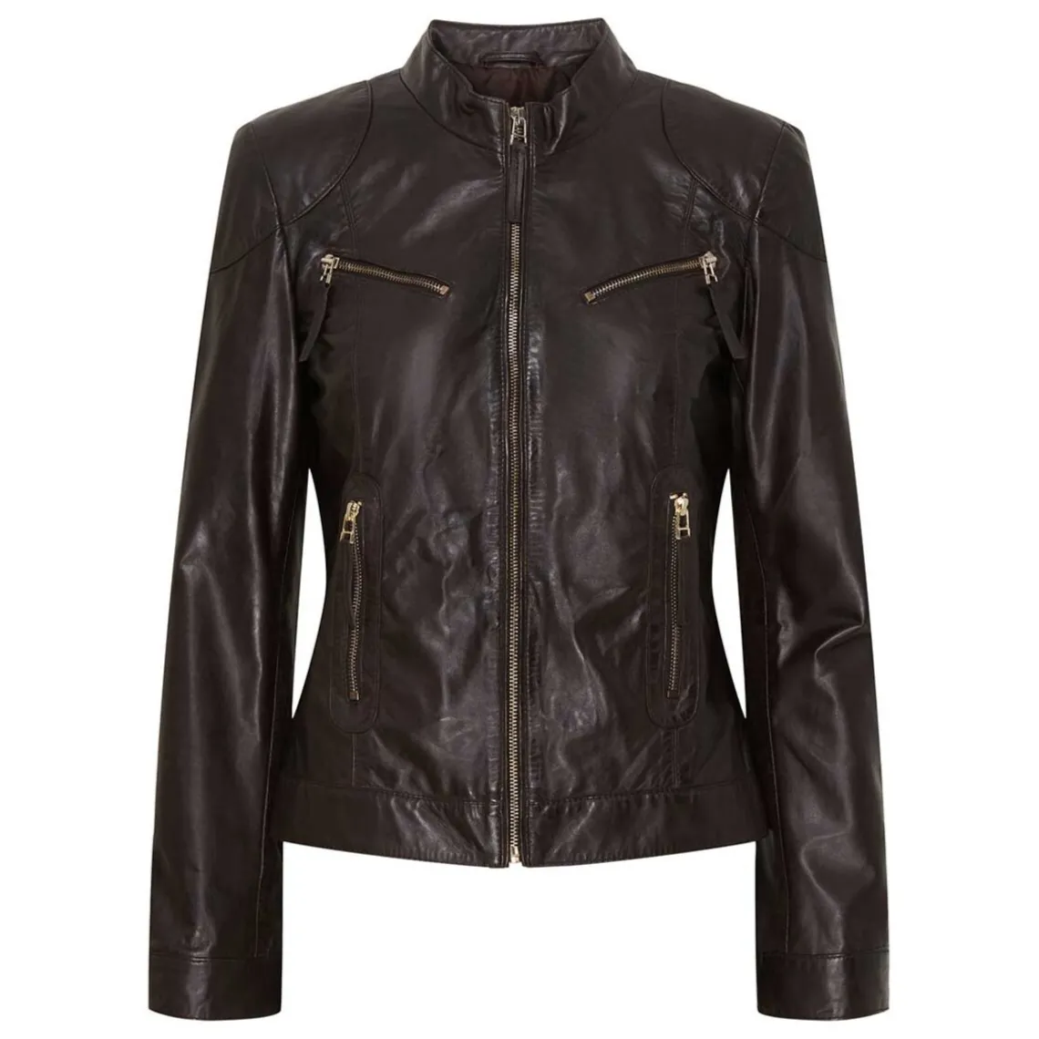 NOTYZ SKINDJAKKE | DEEP BROWN COFFEE