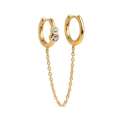 NOVA CHAIN ONE PIECE HOOP | FG/WHITE CZ