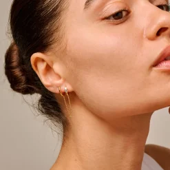 NOVA CHAIN ONE PIECE HOOP | FG/WHITE CZ