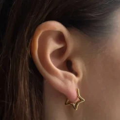 NOVA HOOP ØRERINGE | FORGYLDT