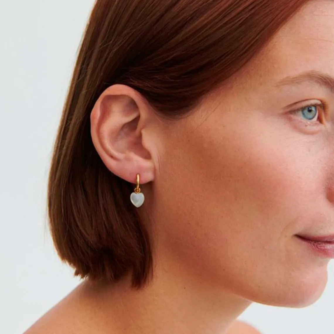 OCEAN HEART HUGGIE ØRERINGE | FORGYLDT