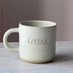 ODA KOP M/NAVN I STENTØJ 8X8 CM | FARFAR/MINT