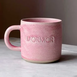 ODA KOP M/NAVN I STENTØJ 8X8 CM | MORMOR/ROSA